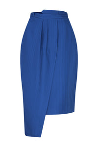Wrapped Blue Kutnu Skirt
