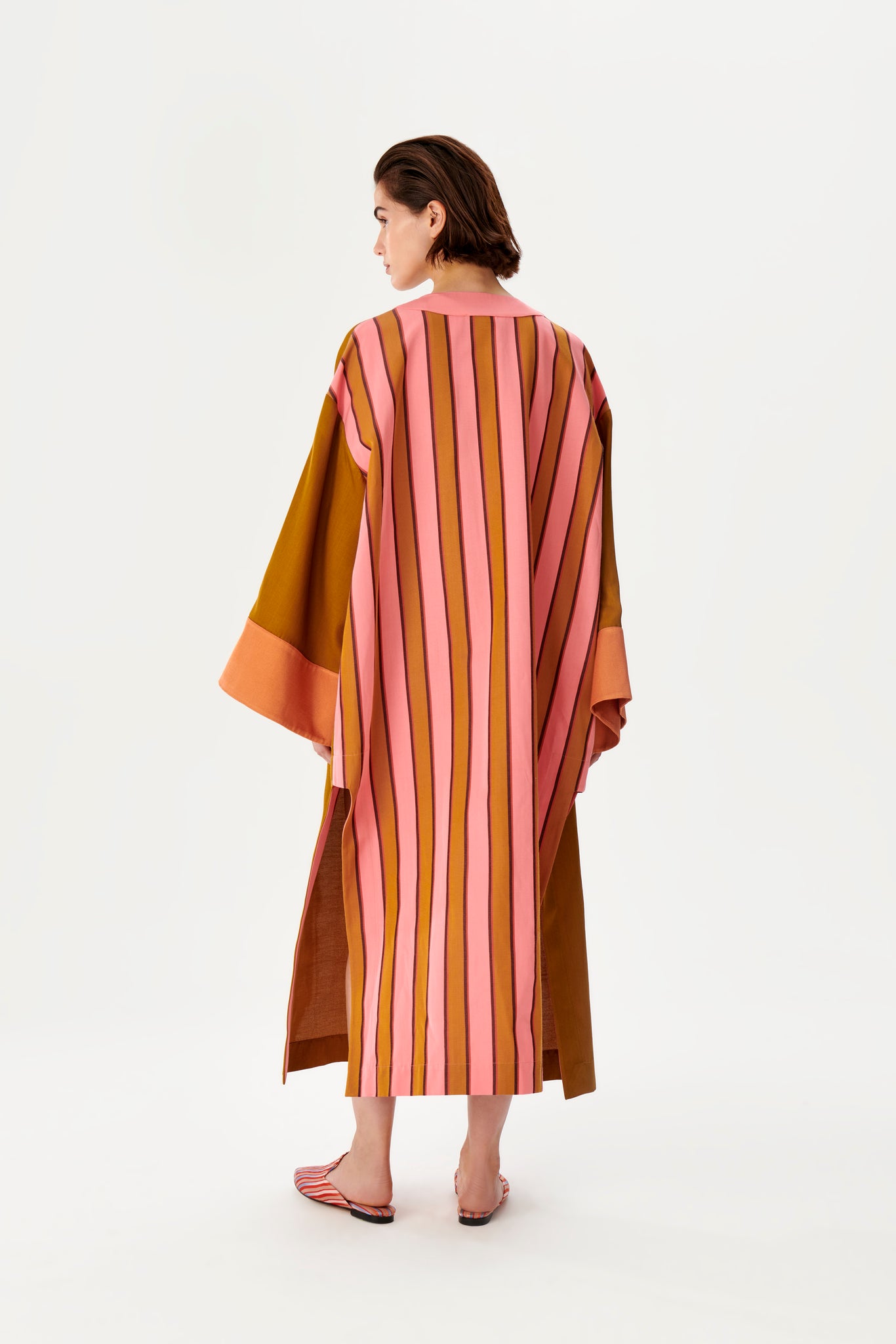 Side Slits Detailed Long Kutnu Kimono