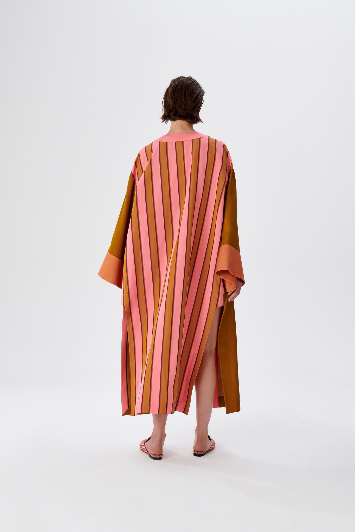 Side Slits Detailed Long Kutnu Kimono