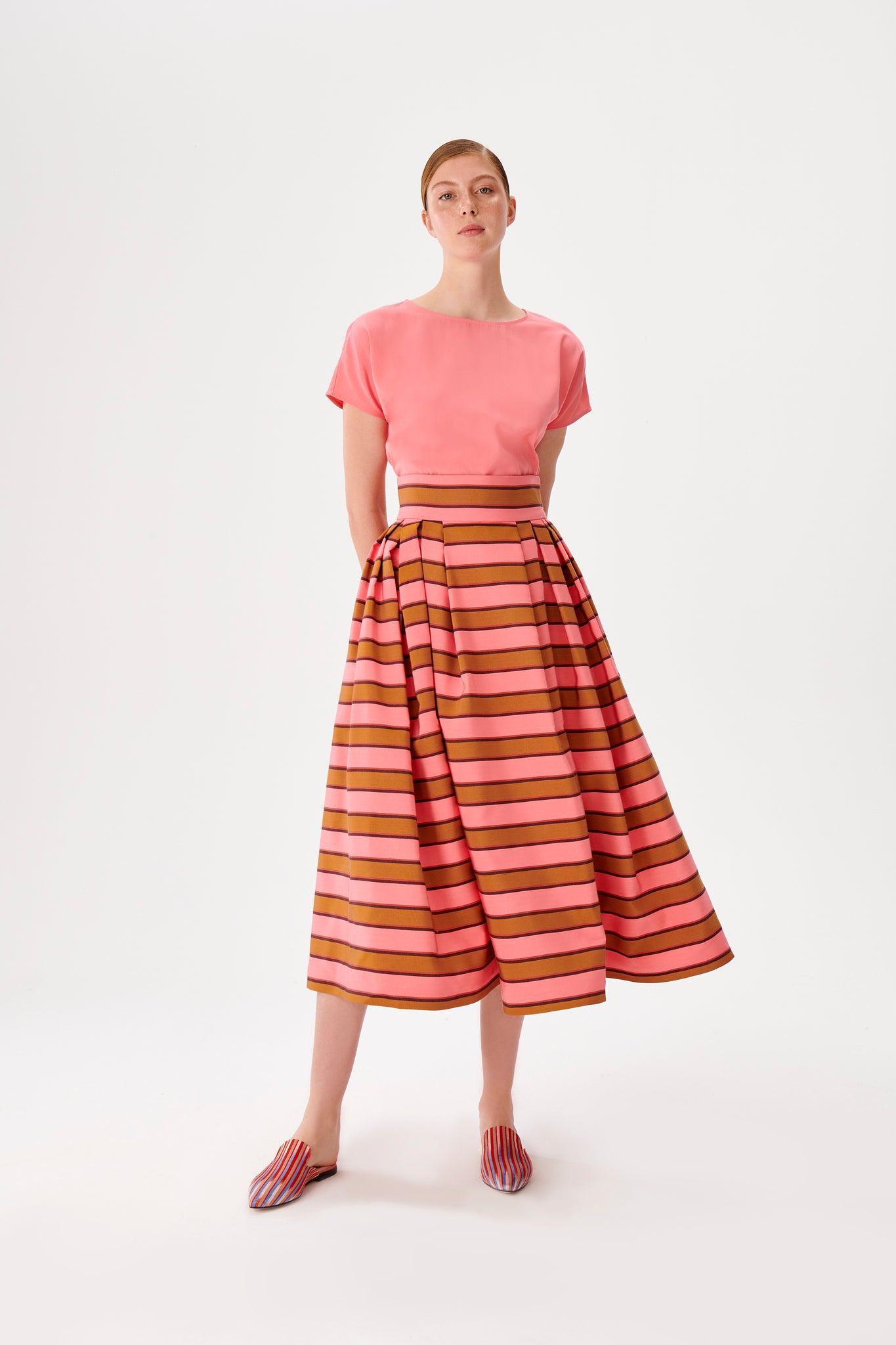 Maxi Kutnu Pink-Brown Skirt