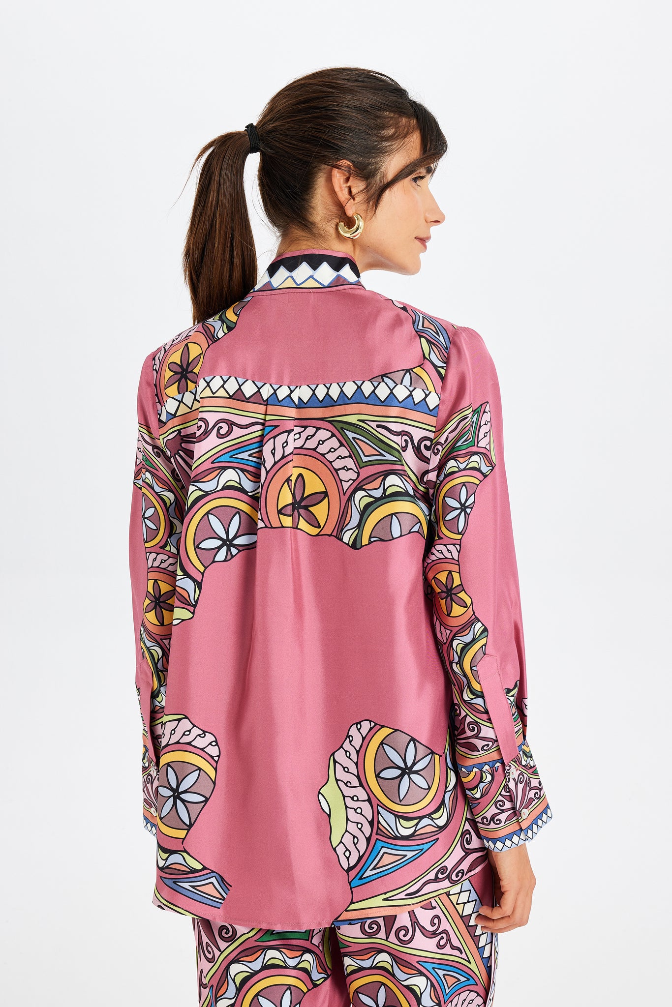 Zeugma Fularlı İpek Gömlek