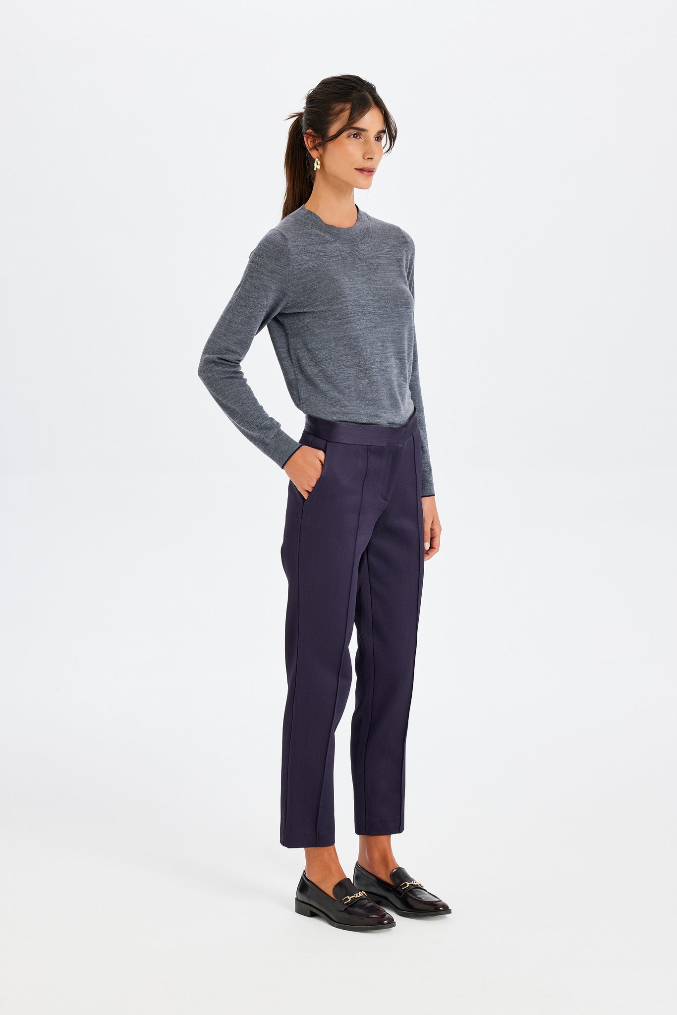 Kutnu Sigaret Lacivert Pantolon