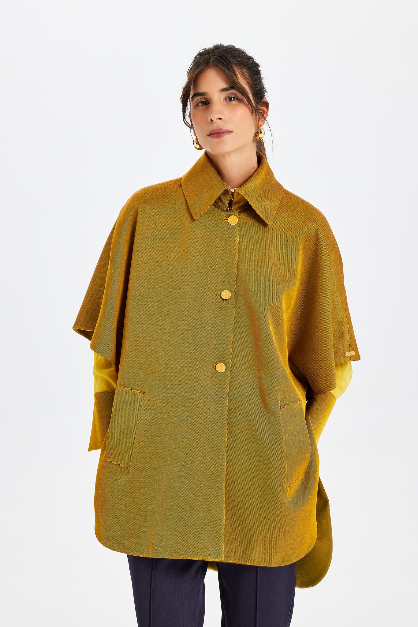 Kutnu Pelerin Oversize Kaban