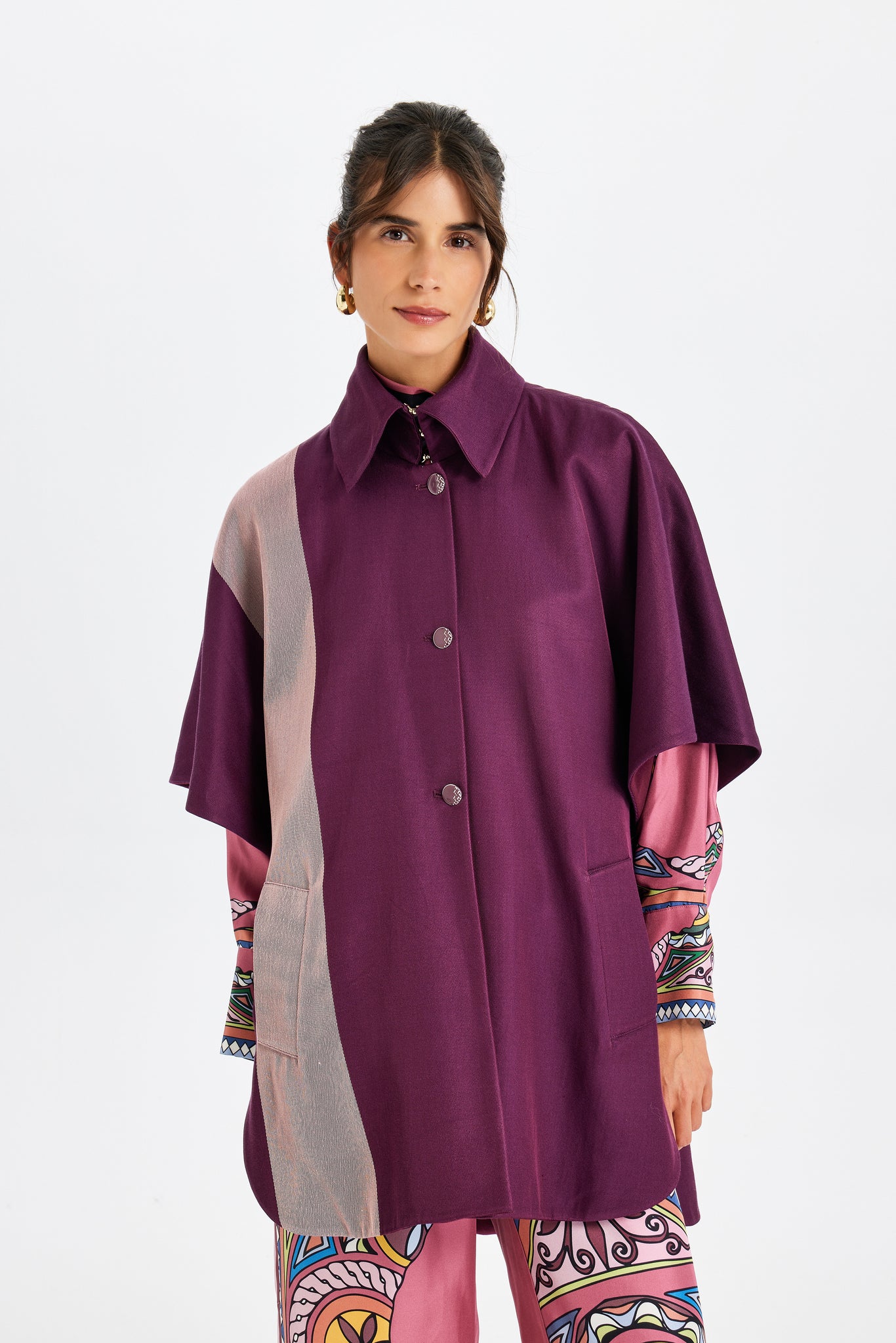 Kutnu Pelerin Oversize Kaban
