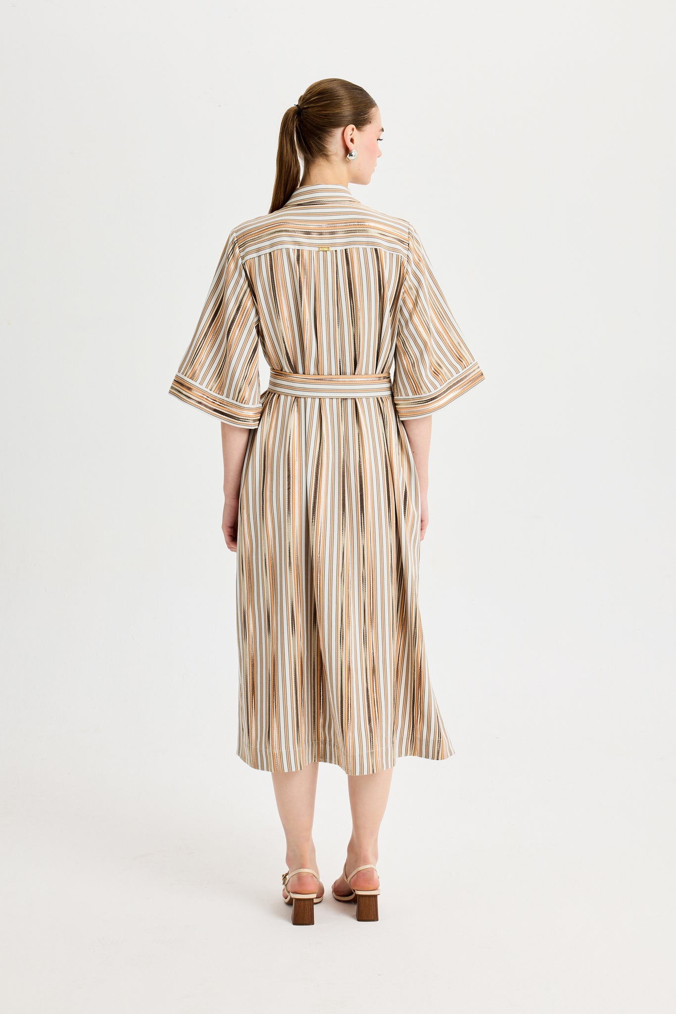 Kahverengi Kimono Elbise