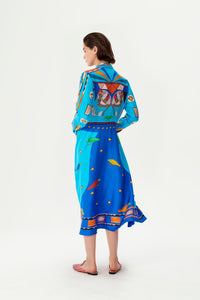Silk Long Zeugma Dress