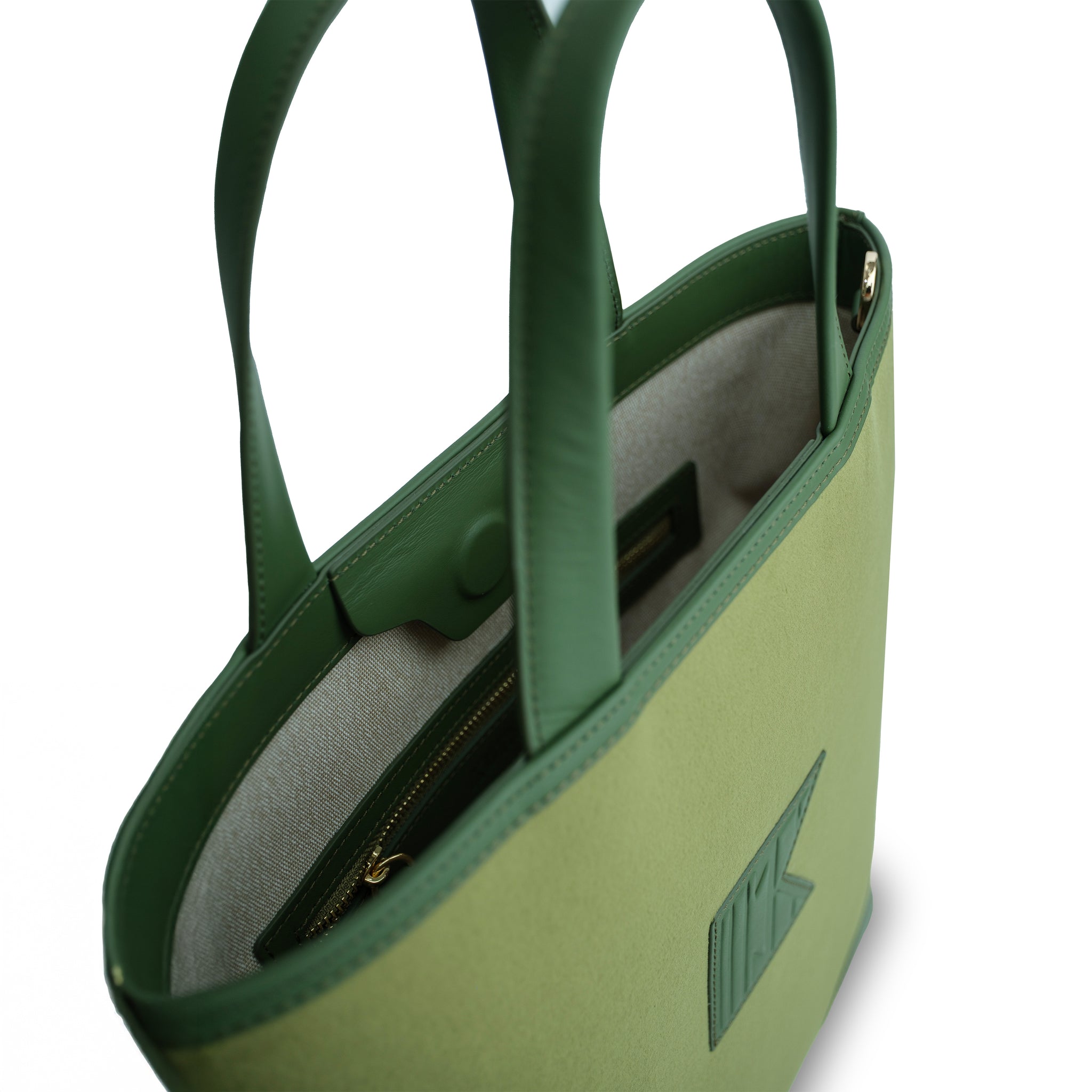 Kutnu Cüzdanlı Yeşil Kadife Omuz Çantası