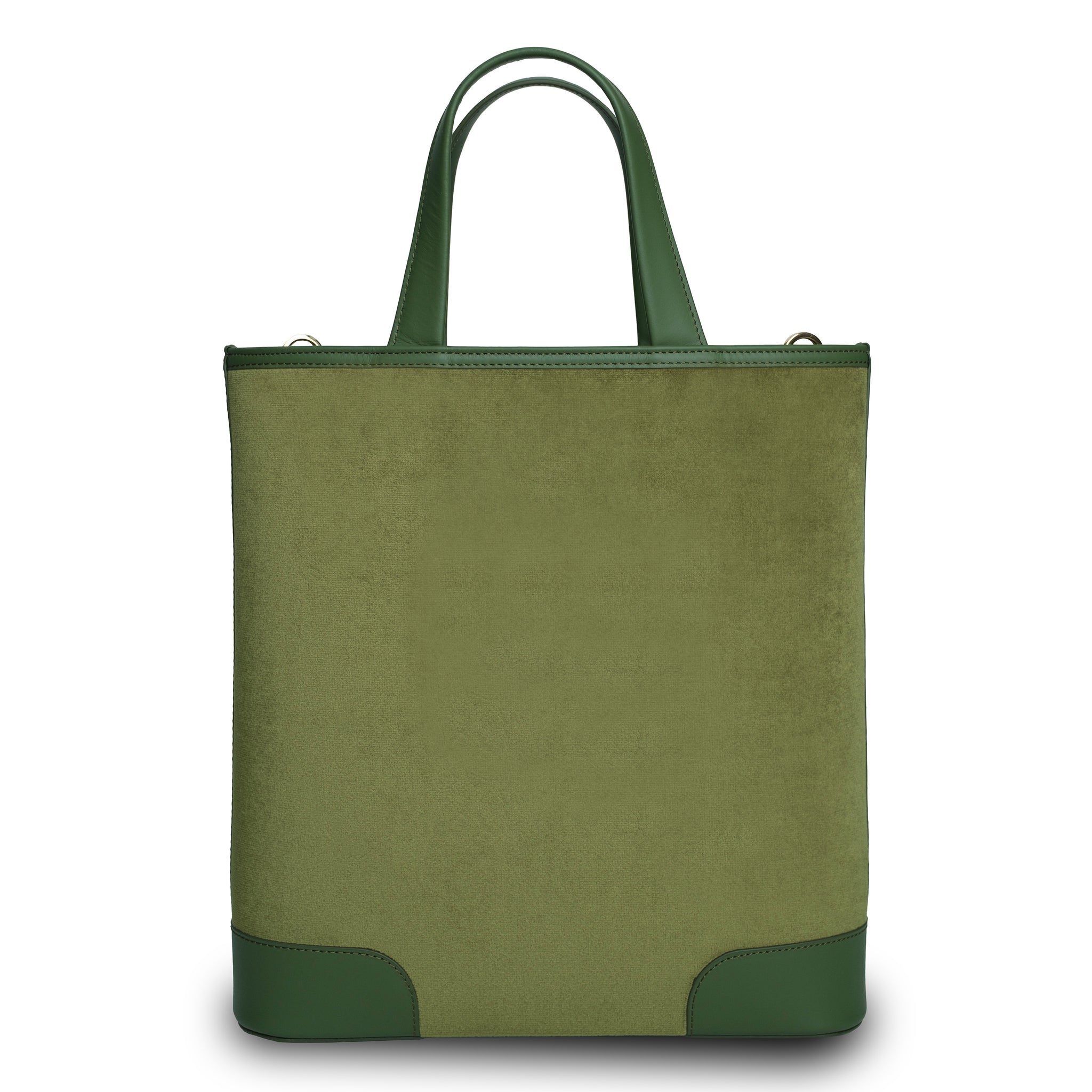 Kutnu Cüzdanlı Yeşil Kadife Omuz Çantası