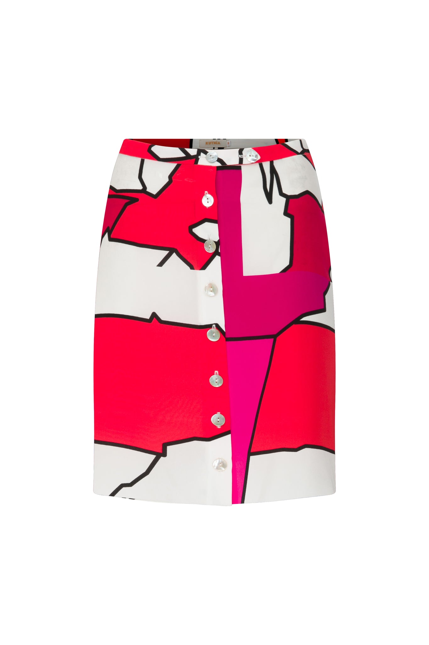 Mini Zeugma Red Silk Skirt
