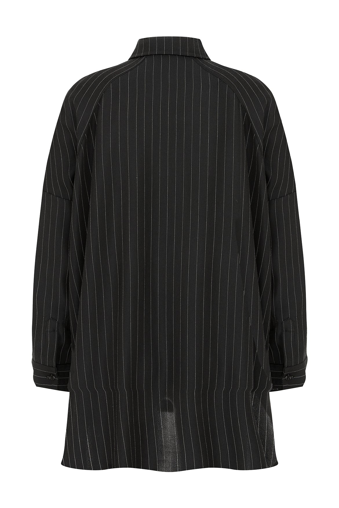 Off Shoulder Striped Black Kutnu Shirt