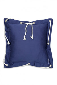 Rope Navy Blue Throw Pillow