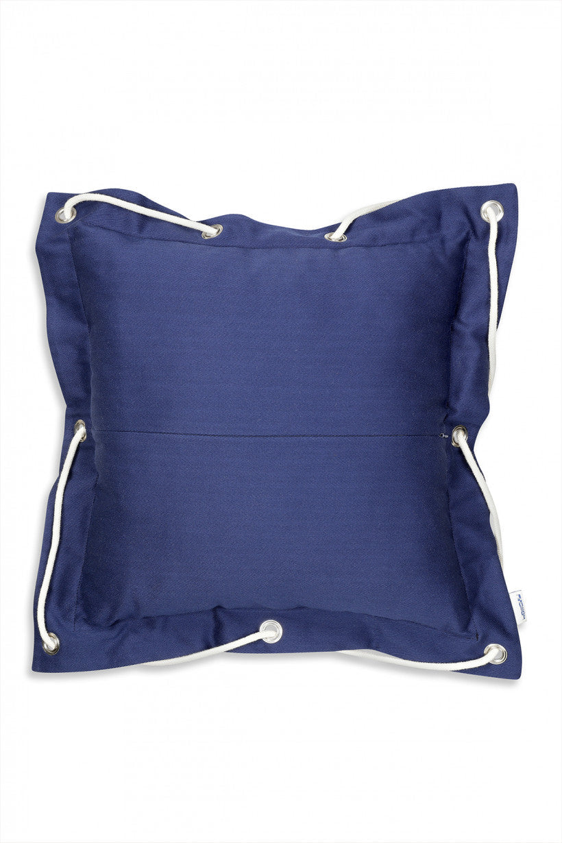 Rope Navy Blue Throw Pillow