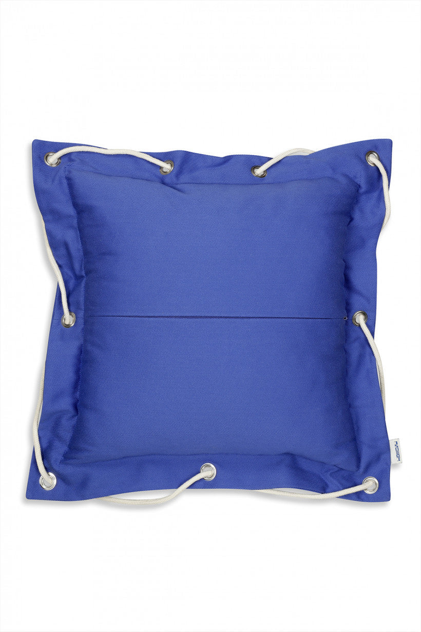 Rope Amphora Blue Throw Pillow