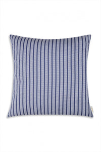 Aqua Navy Striped Throw Pillow