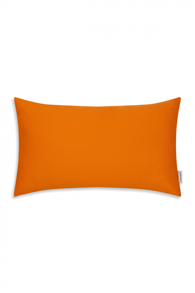 Kumquat Orange Striped Pillow